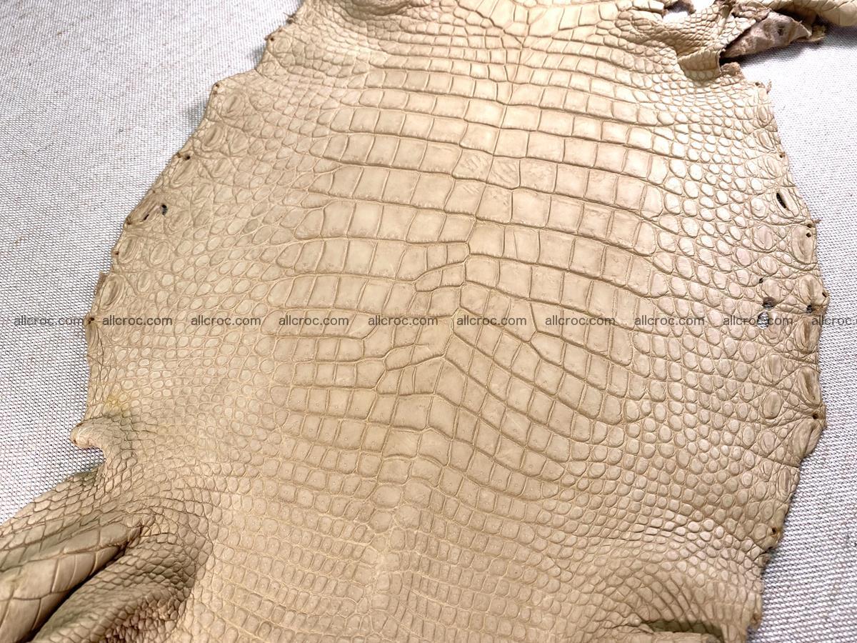 Crocodile skin belly part 30cm cream sand color 1469 Foto 0