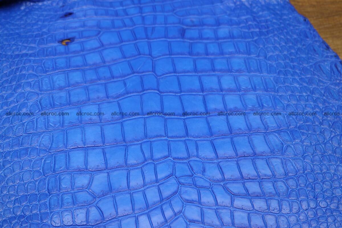Crocodile skin belly electric blue color 1228 Foto 4