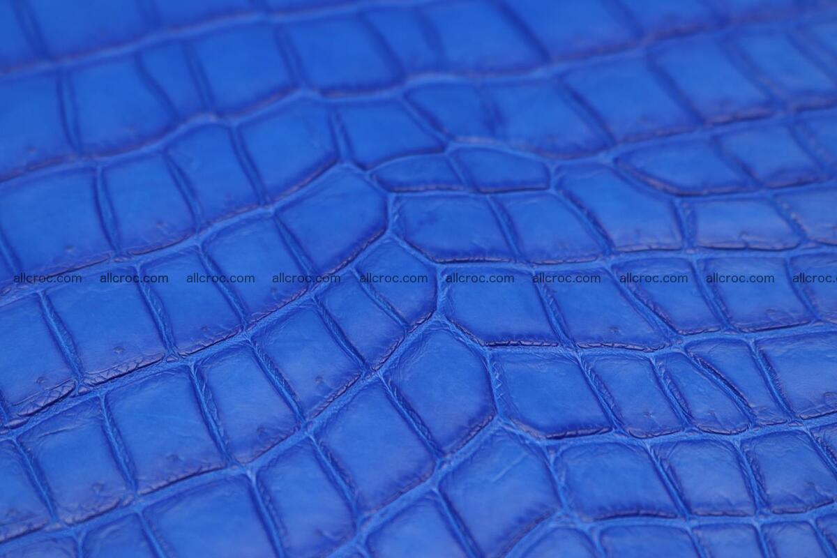 Crocodile skin belly electric blue color 1228 Foto 6