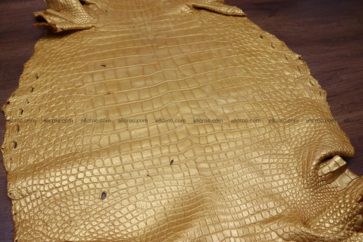 Crocodile skin belly gold color 1233 Foto 1