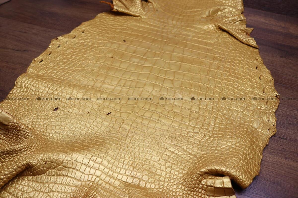Crocodile skin belly gold color 1233 Foto 2