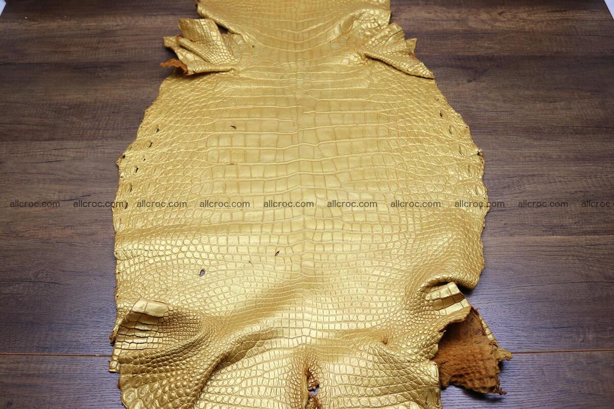Crocodile skin belly gold color 1233 Foto 0