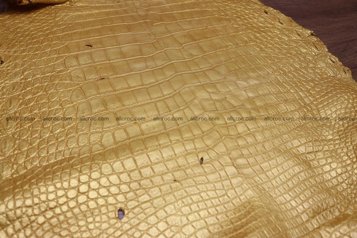 Crocodile skin belly gold color 1233 Foto 5
