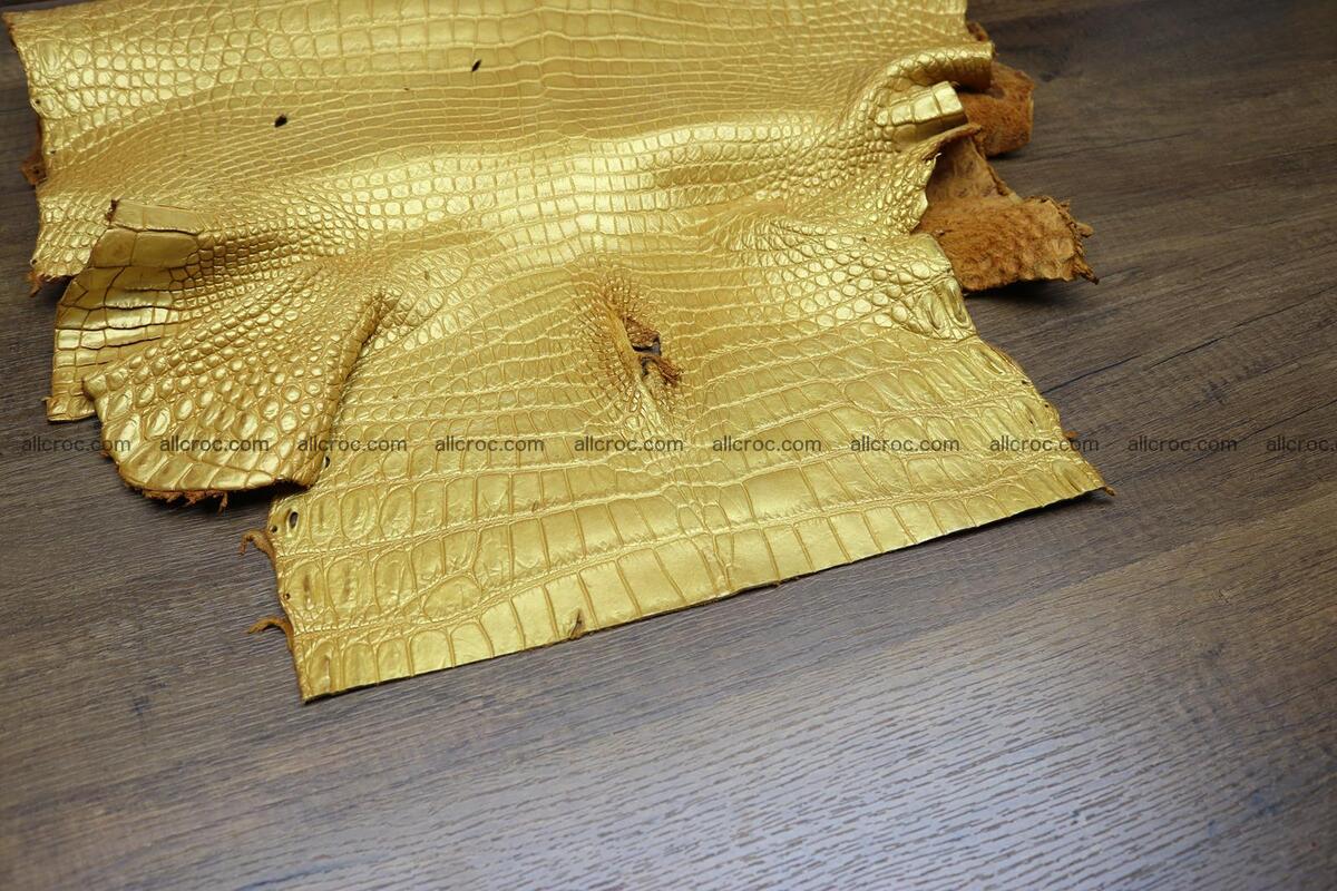 Crocodile skin belly gold color 1233 Foto 7