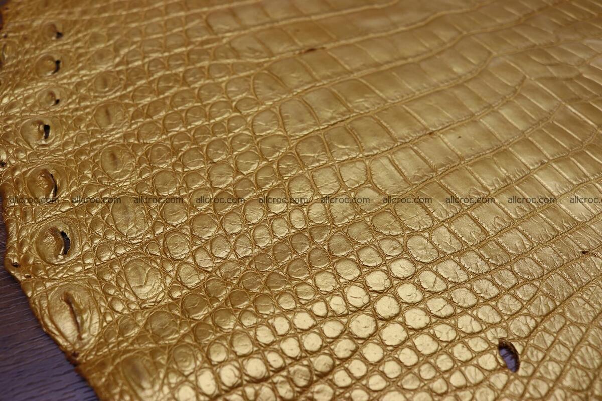 Crocodile skin belly gold color 1233 Foto 8