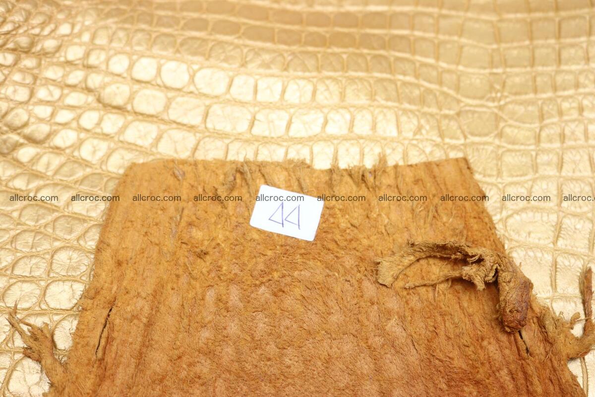 Crocodile skin belly gold color 1233 Foto 10
