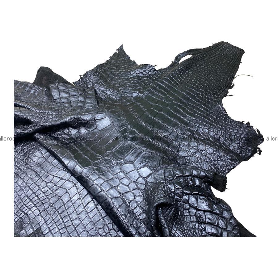 Crocodile skin belly part 60 cm black color 1220 Foto 1