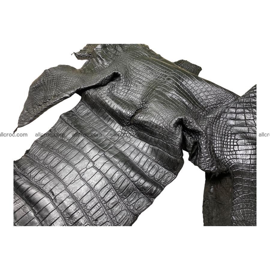 Crocodile skin belly part 60 cm black color 1220 Foto 2