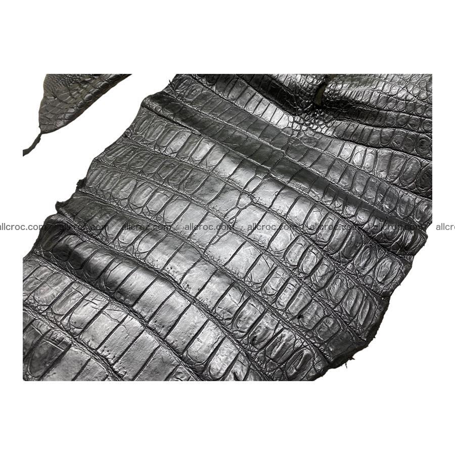 Crocodile skin belly part 60 cm black color 1220 Foto 3