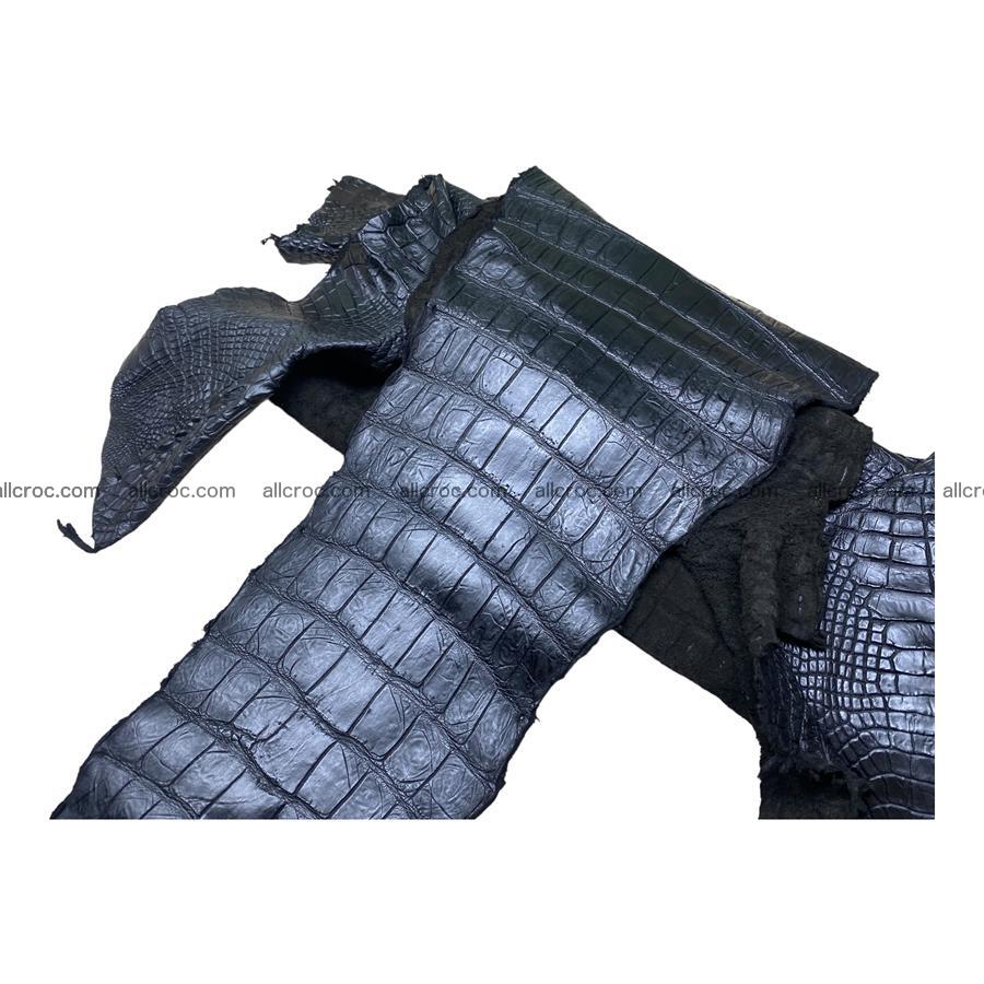 Crocodile skin belly part 60 cm black color 1220 Foto 4