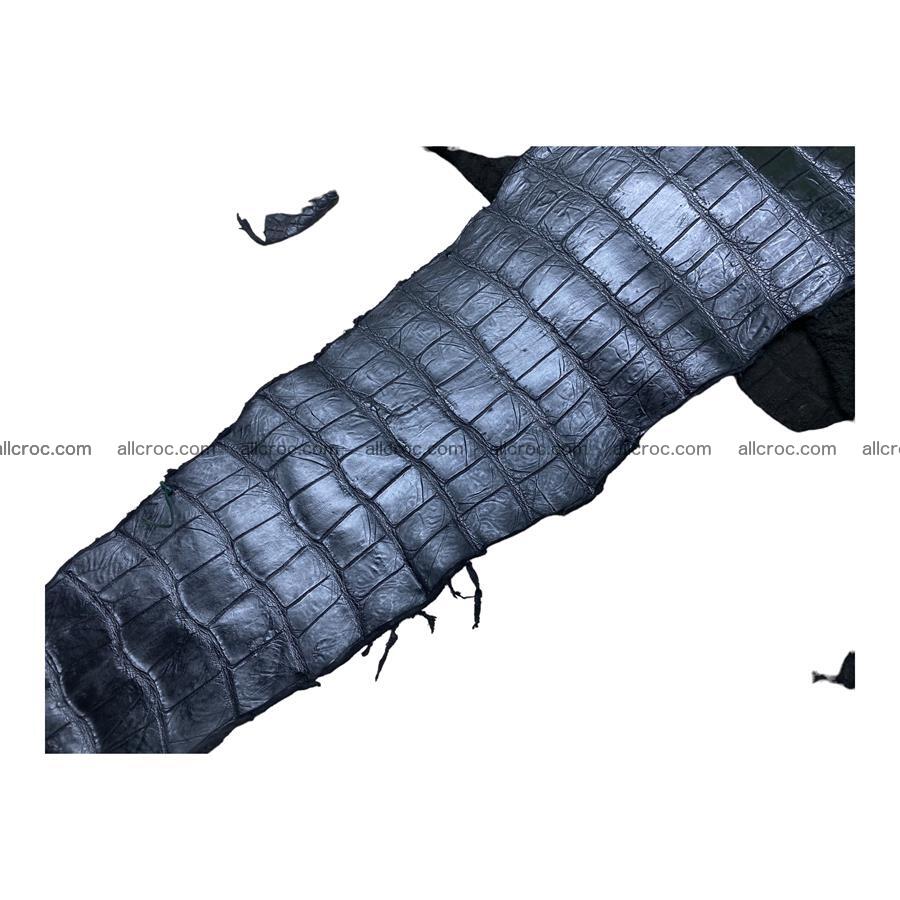 Crocodile skin belly part 60 cm black color 1220 Foto 5