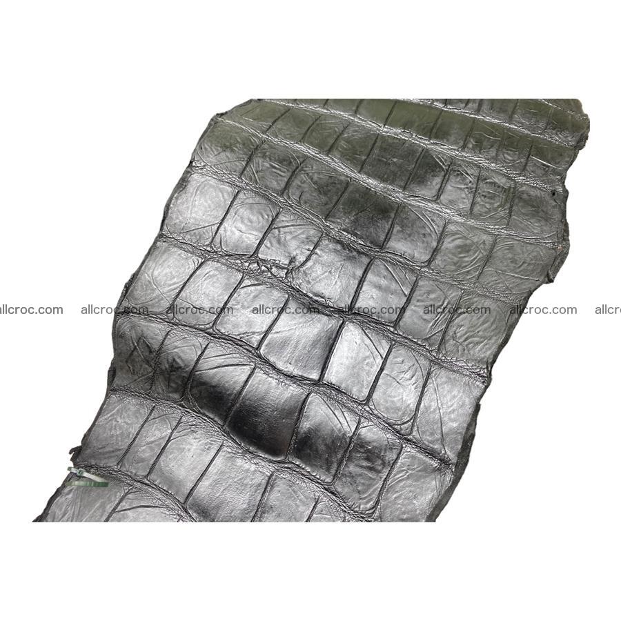 Crocodile skin belly part 60 cm black color 1220 Foto 6