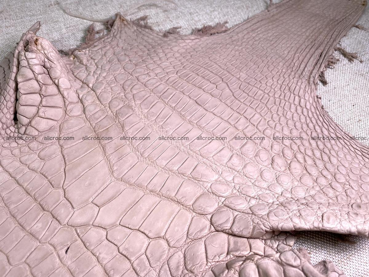 Crocodile skin belly part 31cm cappuccino color 1473 Foto 4