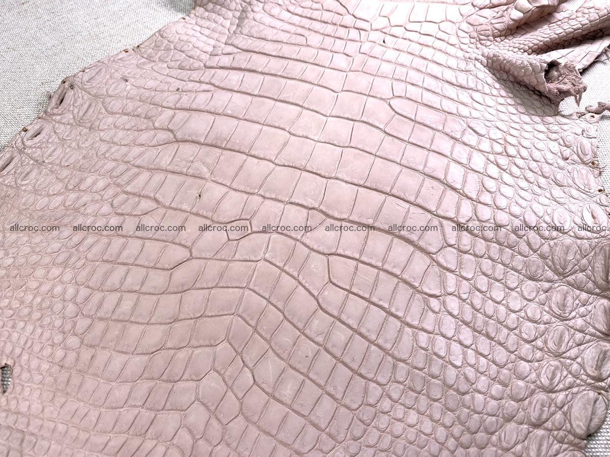 Crocodile skin belly part 31cm cappuccino color 1473 Foto 0