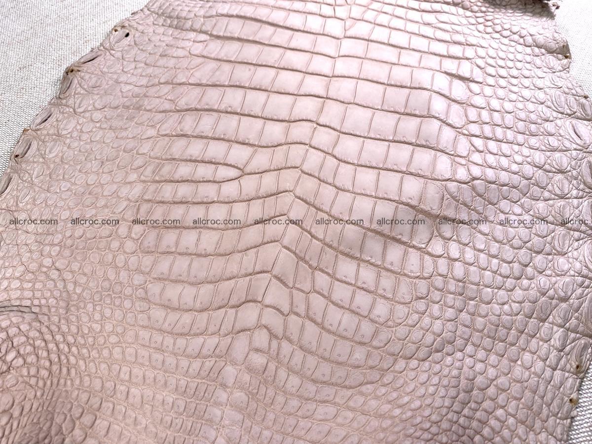 Crocodile skin belly part 30cm cappuccino color 1474 Foto 1