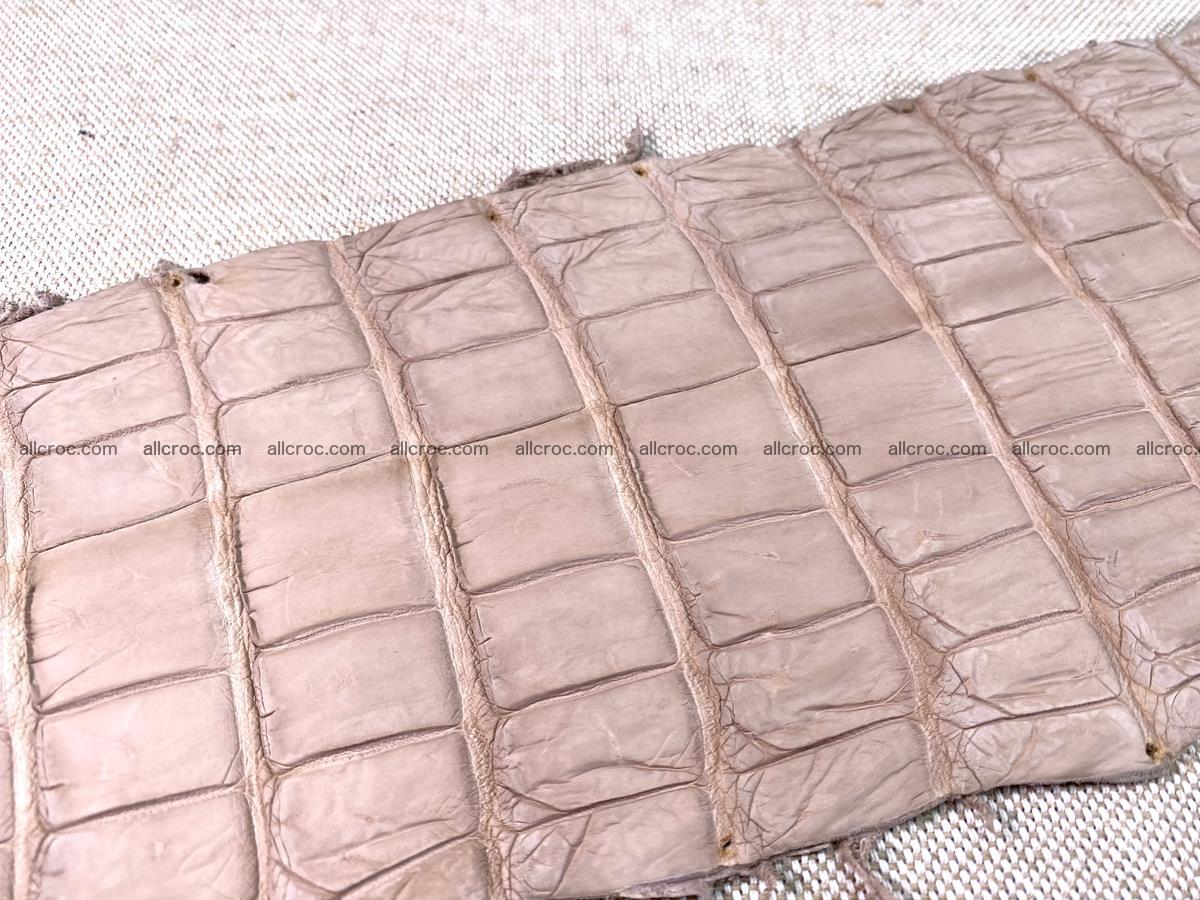Crocodile skin belly part 30cm cappuccino color 1474 Foto 12