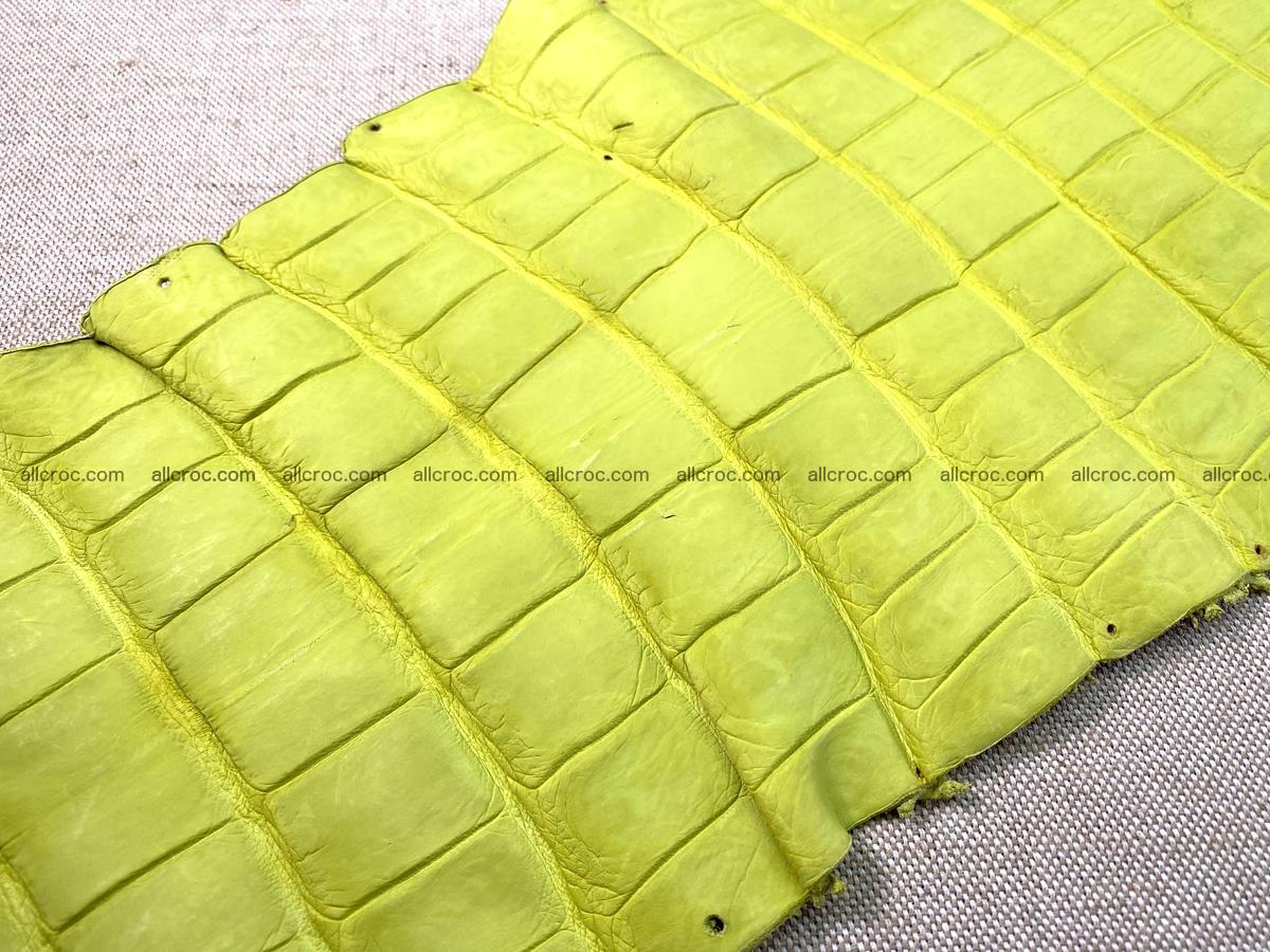 Crocodile skin belly part 49cm acid yellow color 1482 Foto 5