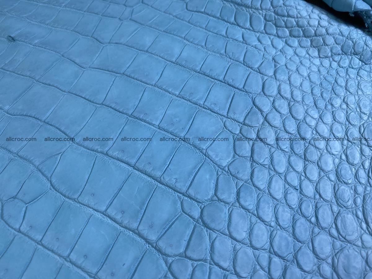 Crocodile skin belly part 35cm azure color 1512 Foto 1