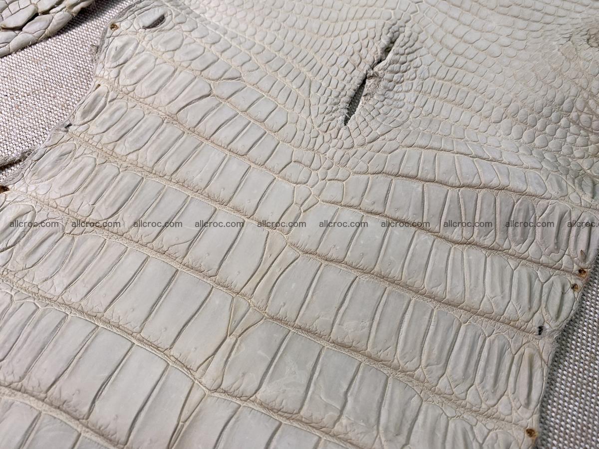 Crocodile skin belly part 34cm beige color 1502 Foto 7