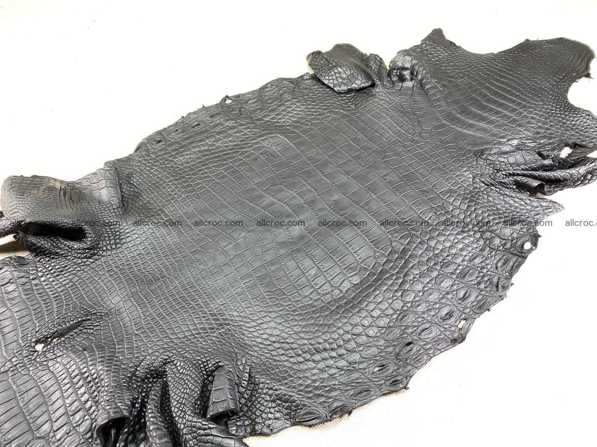 Crocodile skin belly part 33cm black color 1521 Foto 1