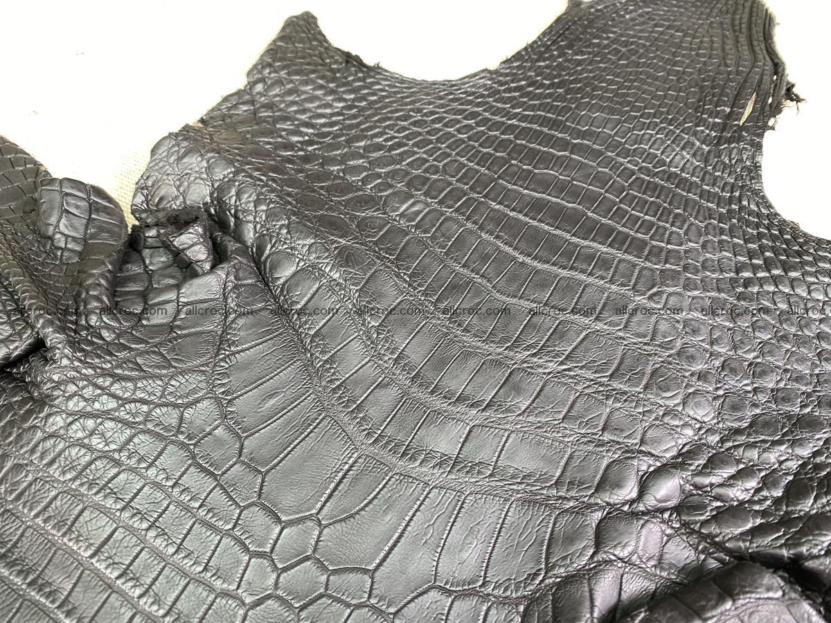 Crocodile skin belly part 33cm black color 1521 Foto 2