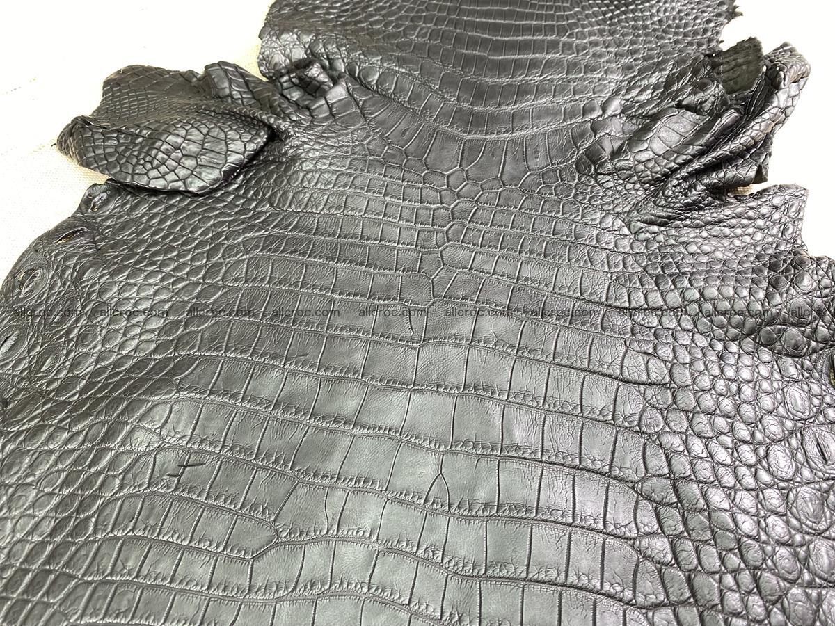 Crocodile skin belly part 33cm black color 1521 Foto 3
