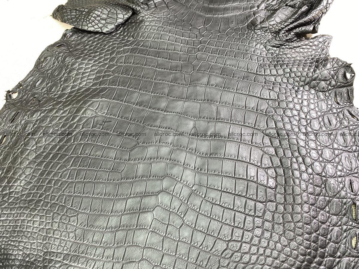 Crocodile skin belly part 33cm black color 1521 Foto 4