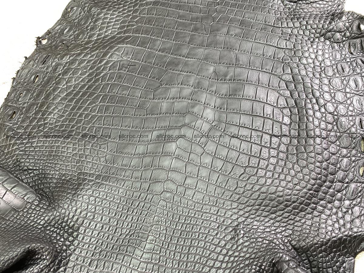 Crocodile skin belly part 33cm black color 1521 Foto 5