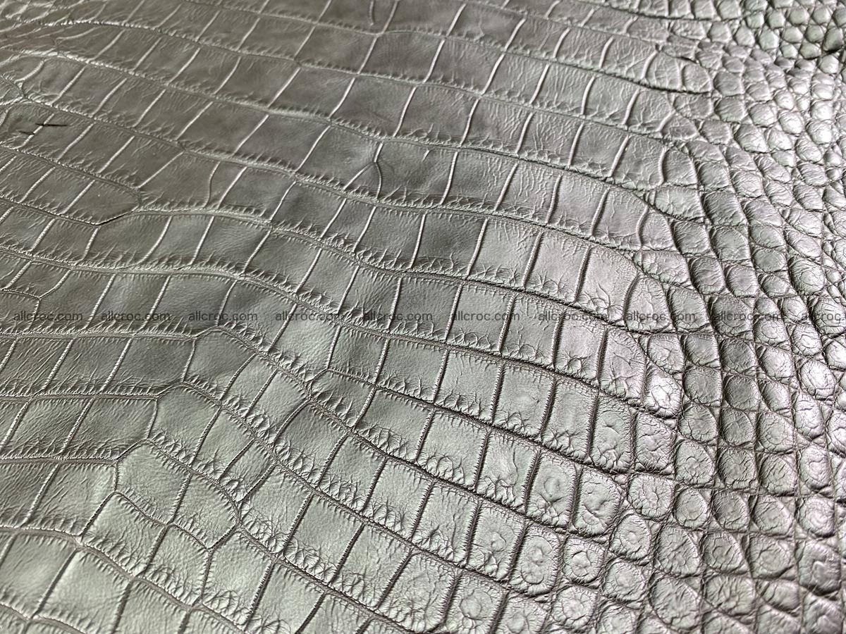 Crocodile skin belly part 33cm black color 1521 Foto 7