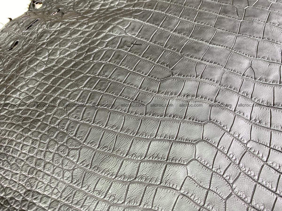 Crocodile skin belly part 33cm black color 1521 Foto 8