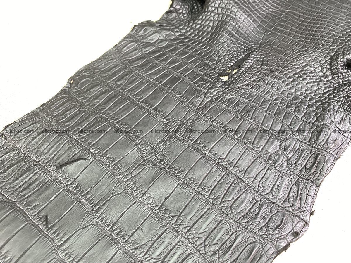 Crocodile skin belly part 33cm black color 1521 Foto 9