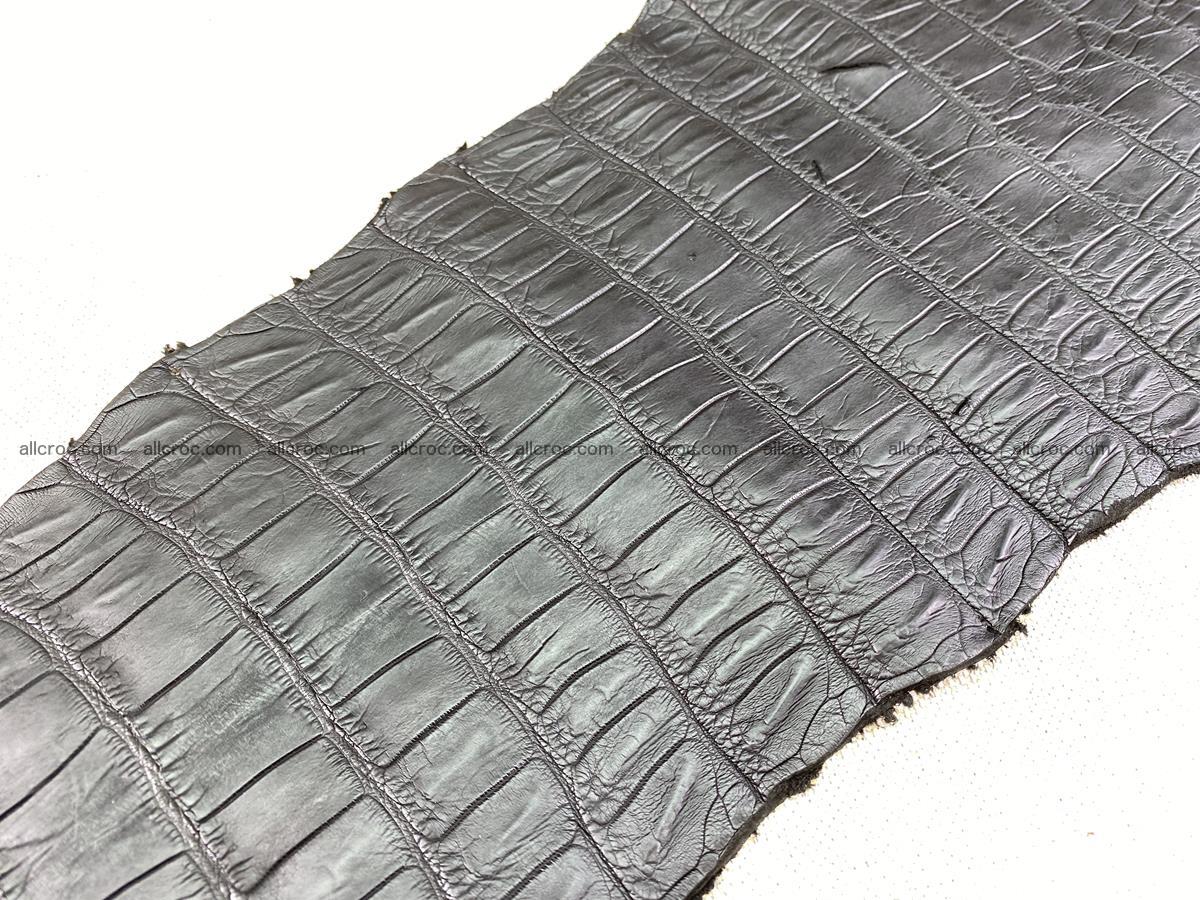 Crocodile skin belly part 33cm black color 1521 Foto 11
