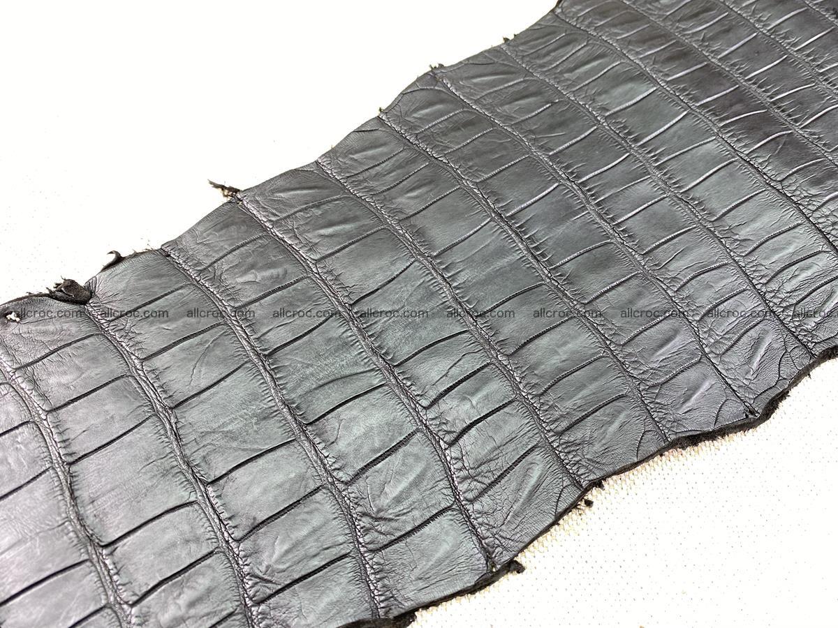 Crocodile skin belly part 33cm black color 1521 Foto 12