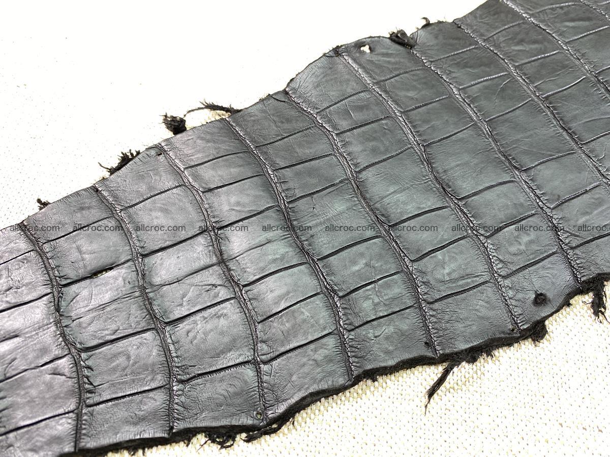 Crocodile skin belly part 33cm black color 1521 Foto 13