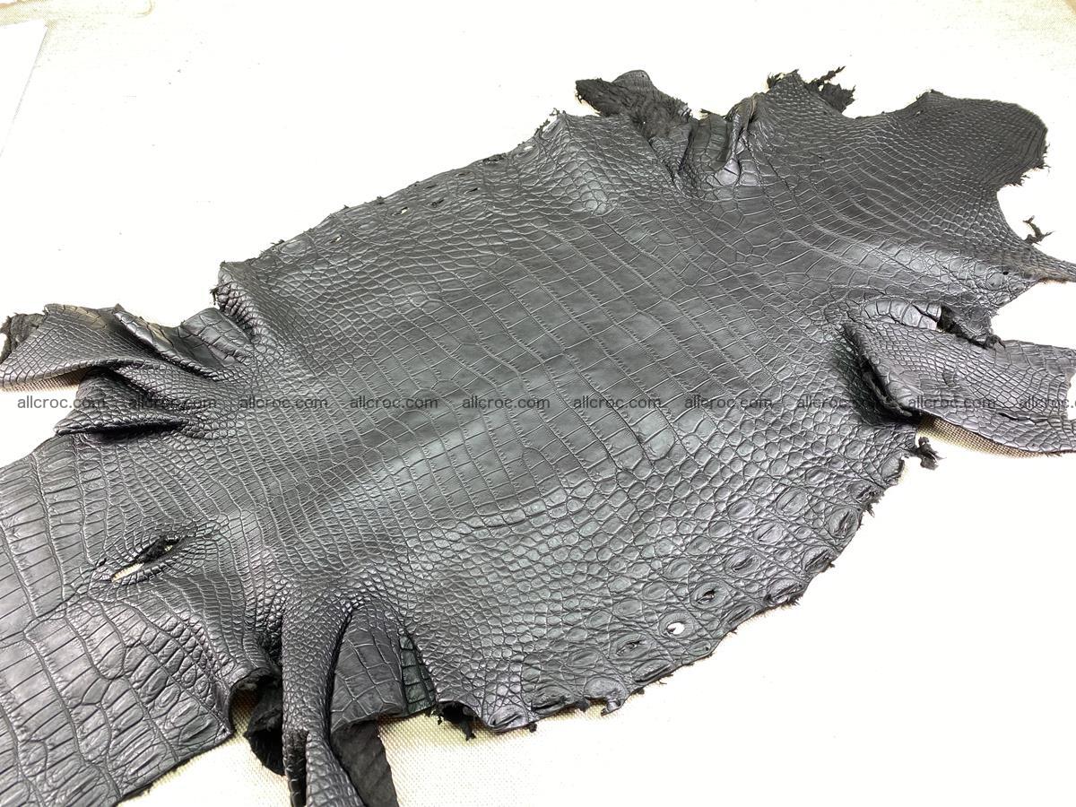 Crocodile skin belly part 36cm black color 1523 Foto 1