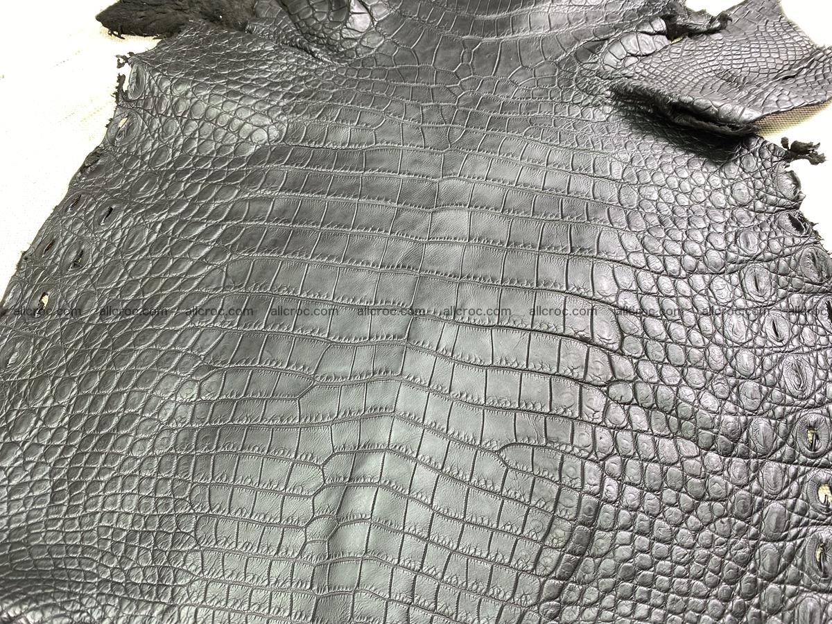 Crocodile skin belly part 36cm black color 1523 Foto 5