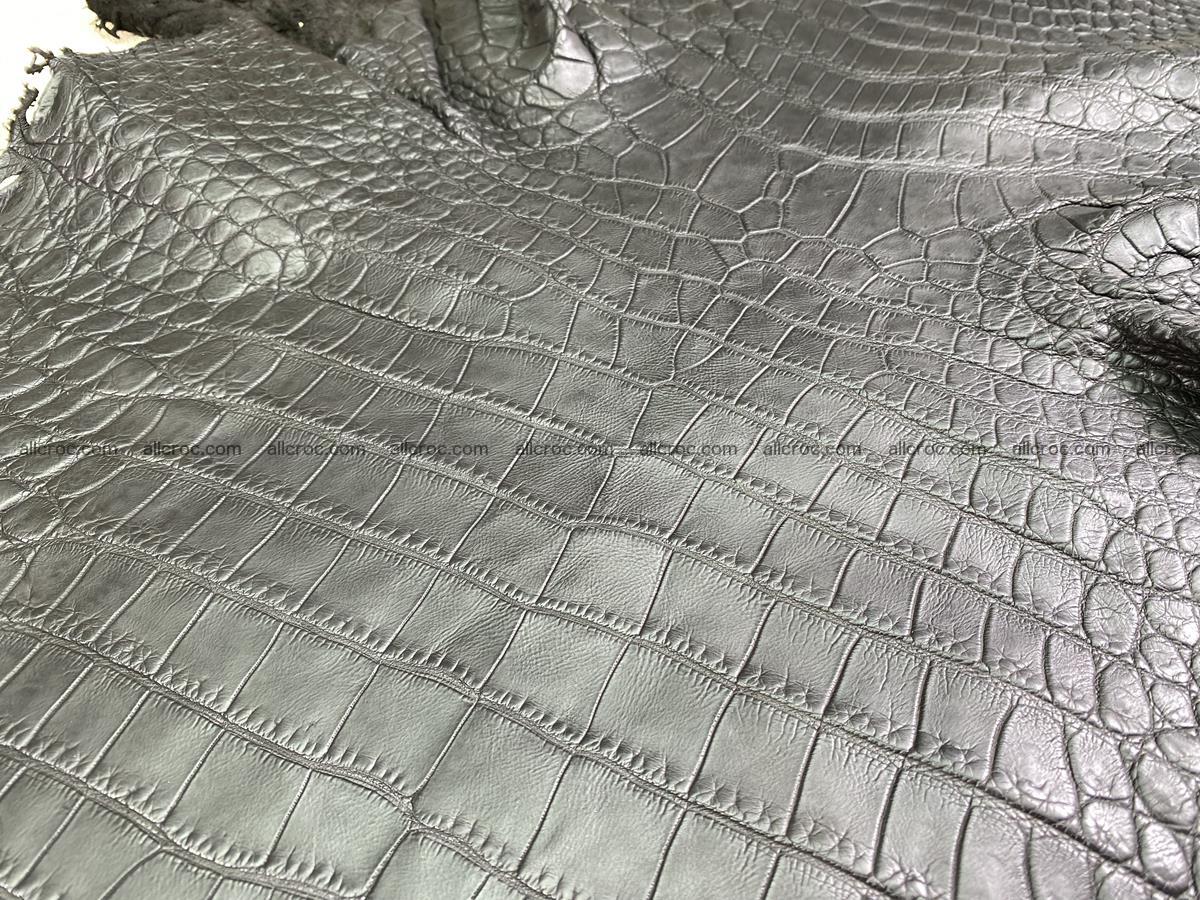 Crocodile skin belly part 36cm black color 1523 Foto 0
