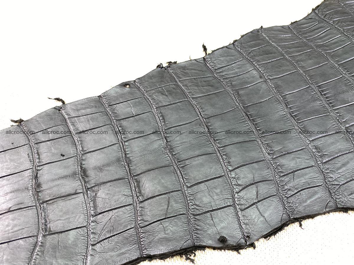 Crocodile skin belly part 36cm black color 1523 Foto 15