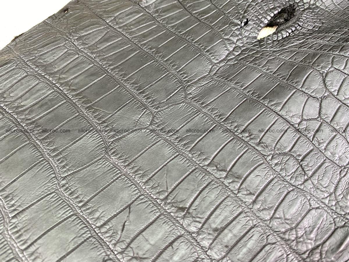 Crocodile skin belly part 36cm black color 1523 Foto 16