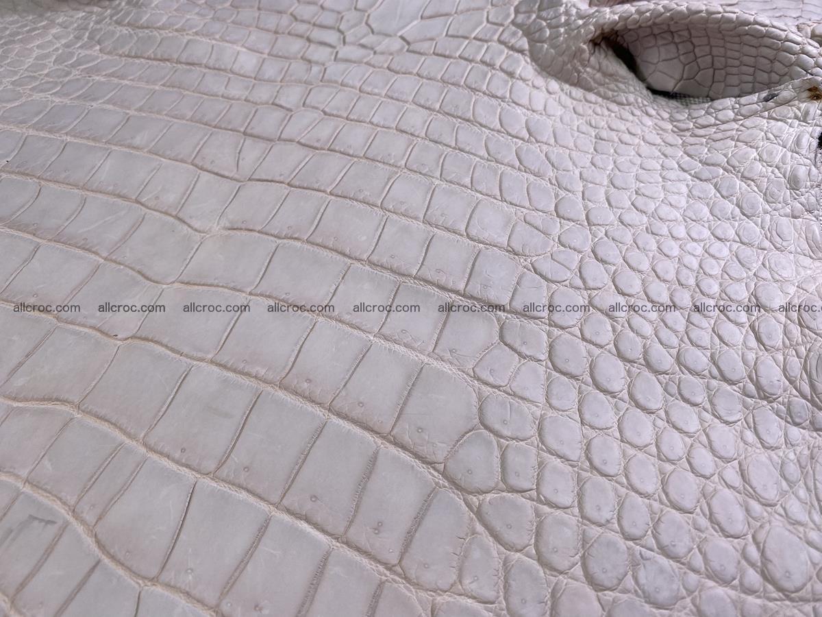 Crocodile skin belly part 41cm cappuccino color 1511 Foto 0