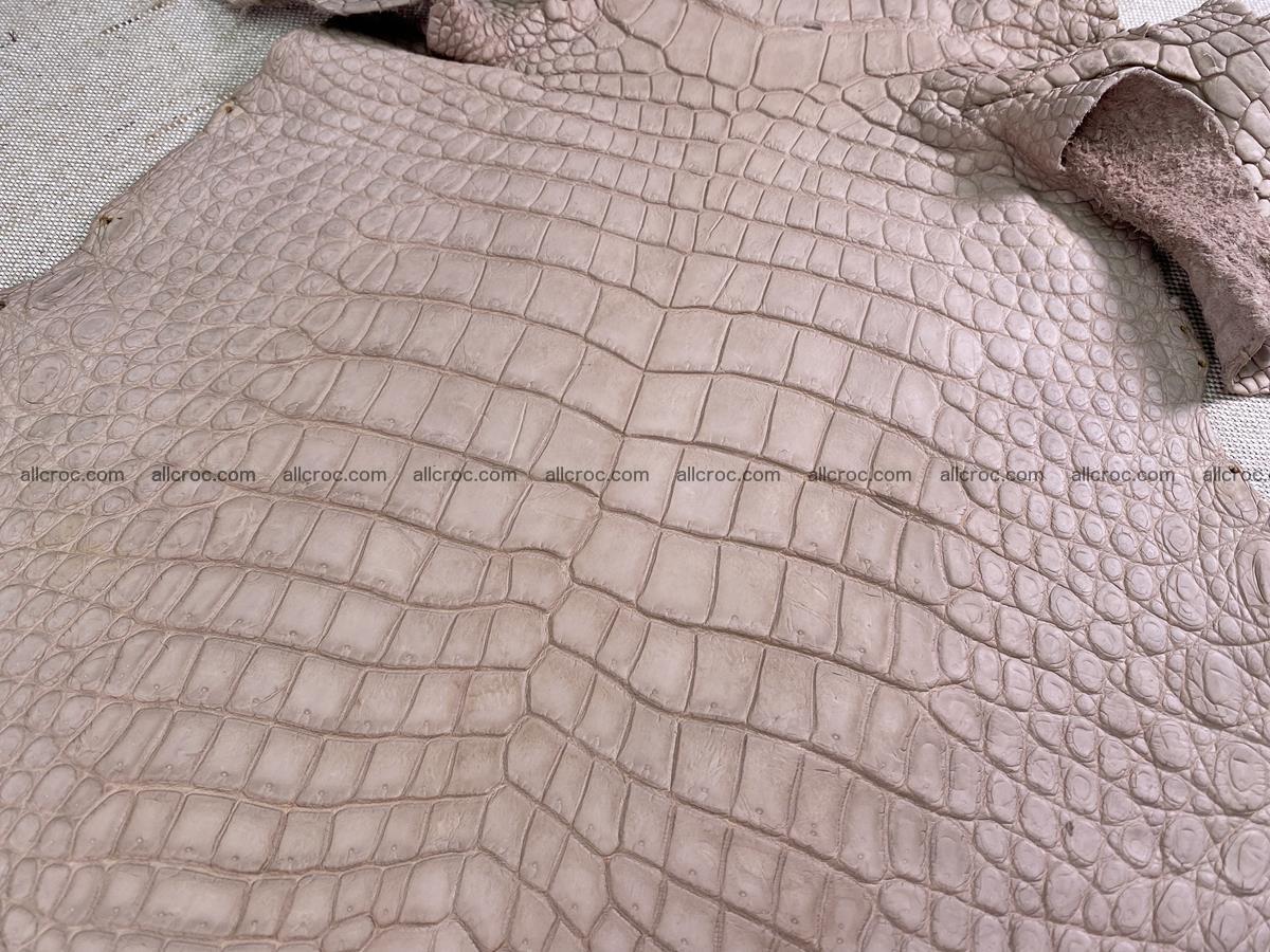 Crocodile skin belly part 29cm cappuccino color 1534 Foto 0