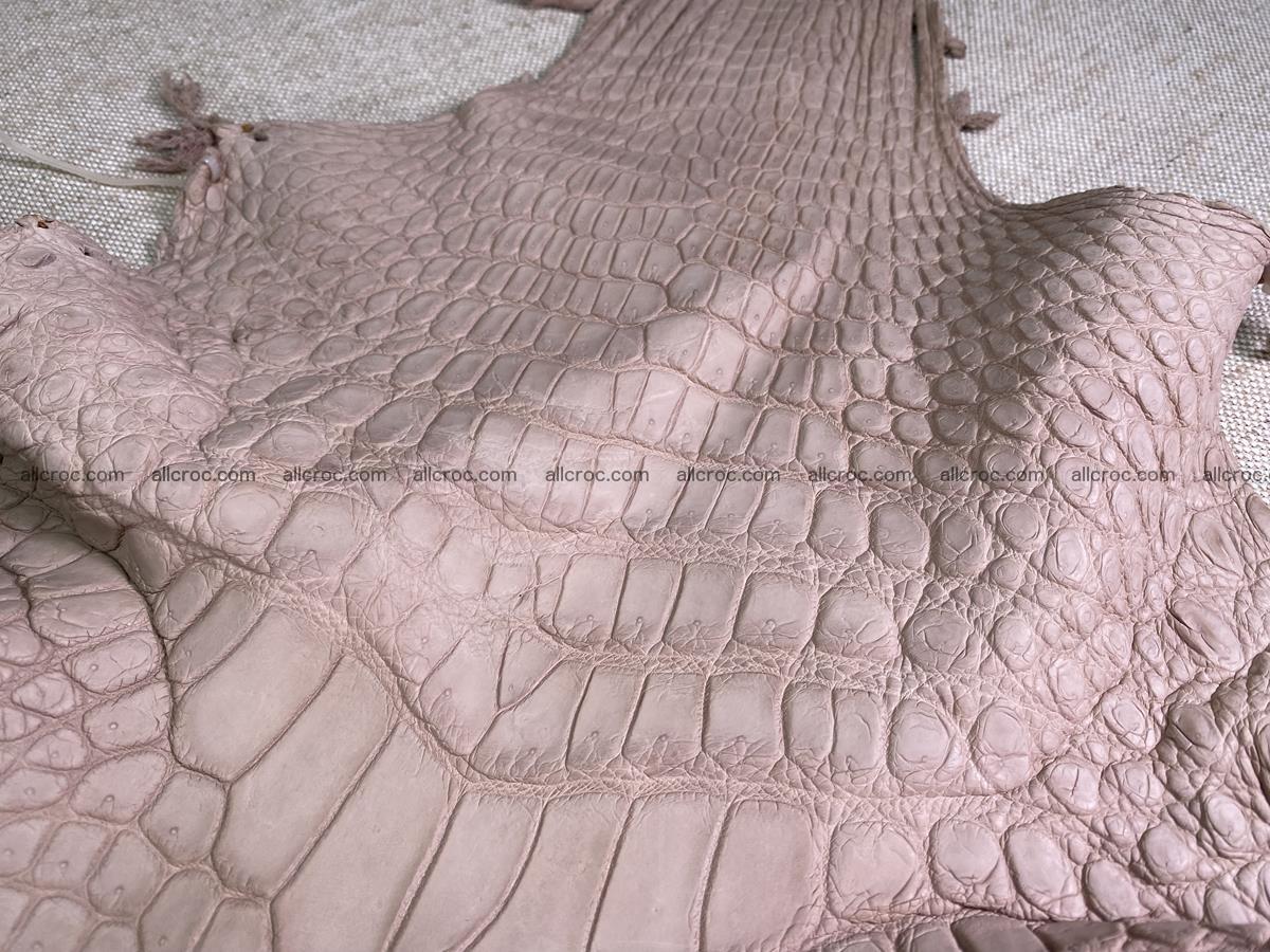 Crocodile skin belly part 33cm cappuccino color 1535 Foto 2