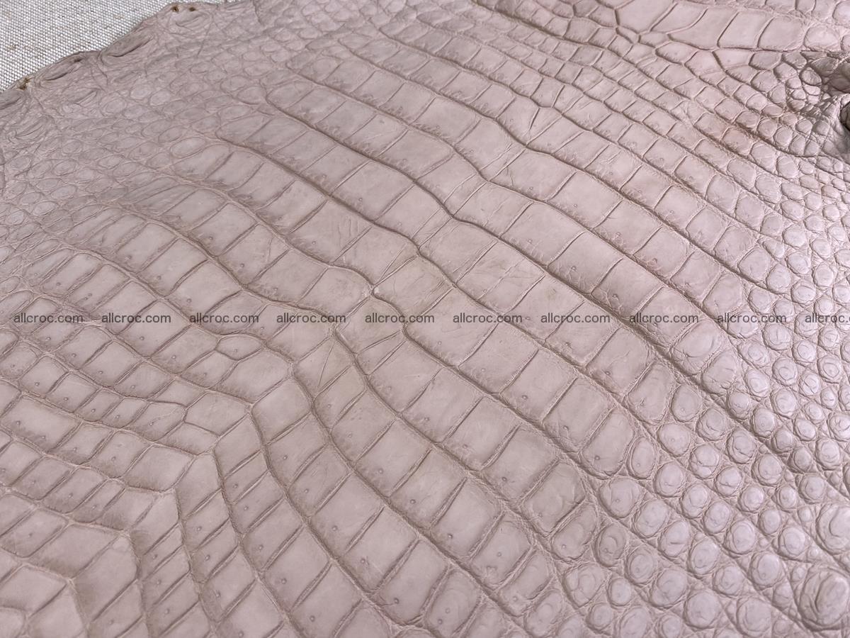Crocodile skin belly part 33cm cappuccino color 1535 Foto 0