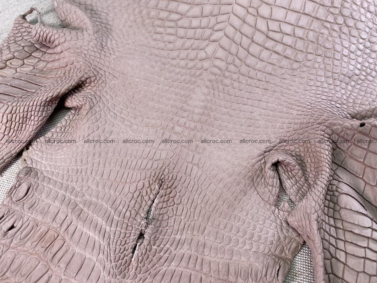 Crocodile skin belly part 34cm cappuccino color 1504 Foto 7
