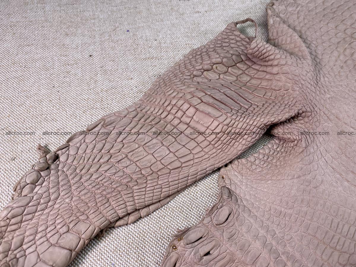 Crocodile skin belly part 34cm cappuccino color 1504 Foto 8