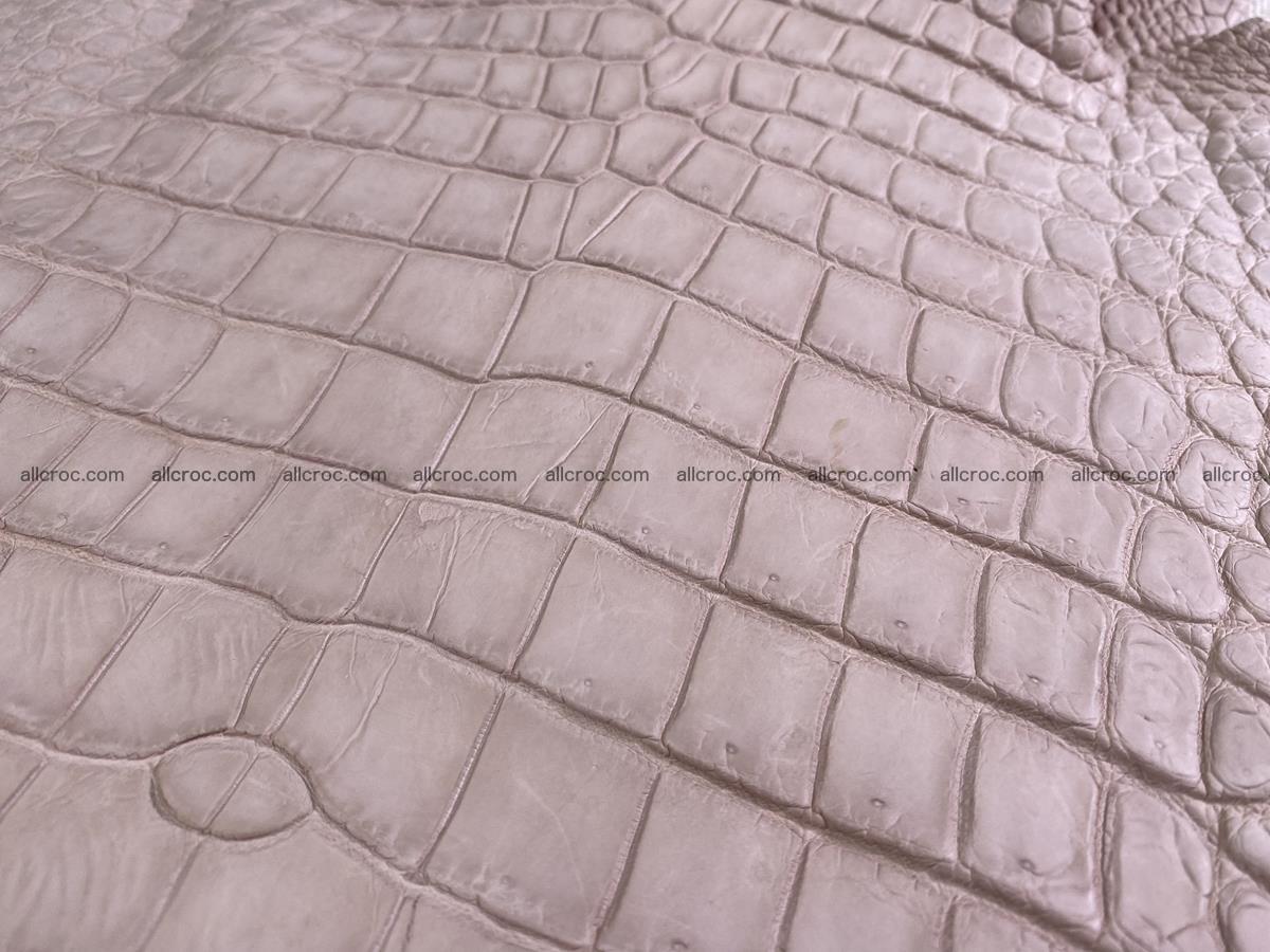 Crocodile skin belly part 34cm cappuccino color 1504 Foto 0