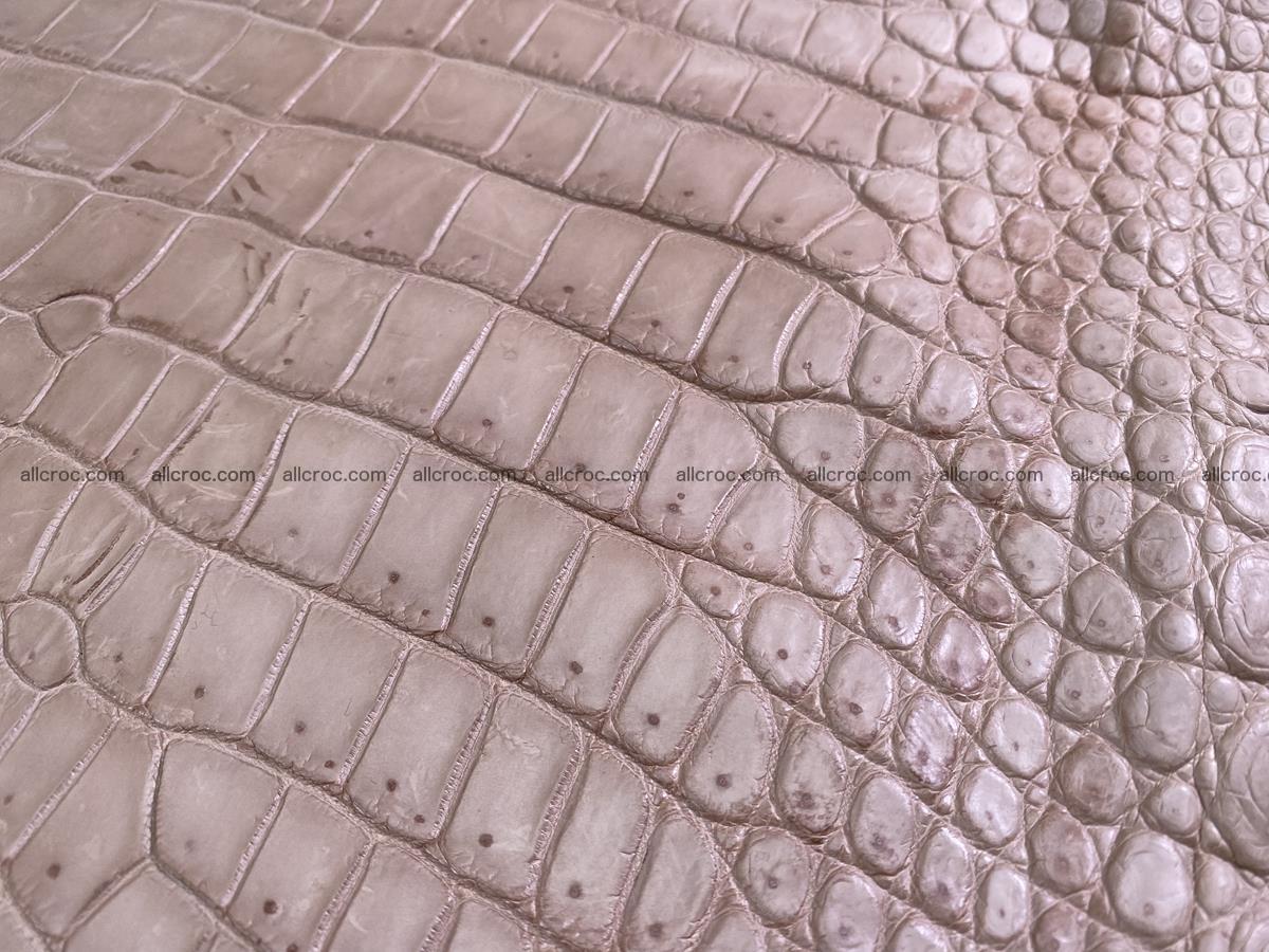Crocodile skin belly part 36cm cappuccino color 1506 Foto 0