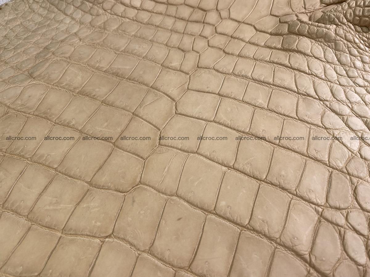 Crocodile skin belly part 34cm mustard color 1538 Foto 11