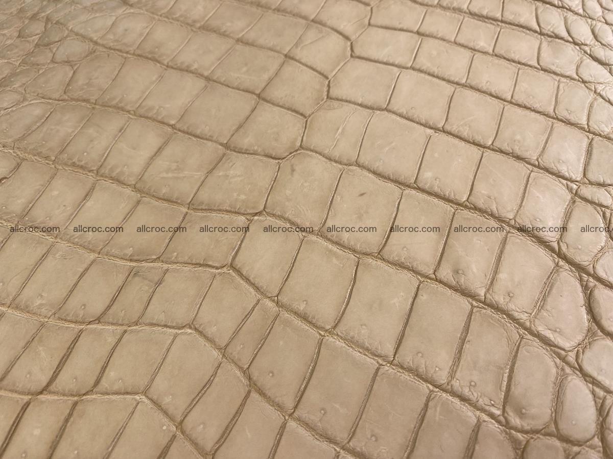 Crocodile skin belly part 34cm mustard color 1538 Foto 12