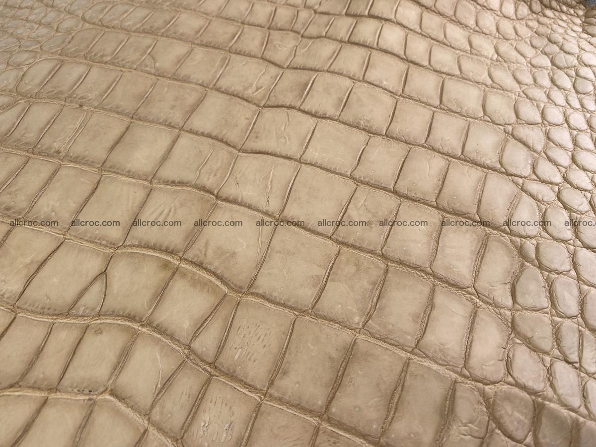 Crocodile skin belly part 41cm mustard color 1540 Foto 5